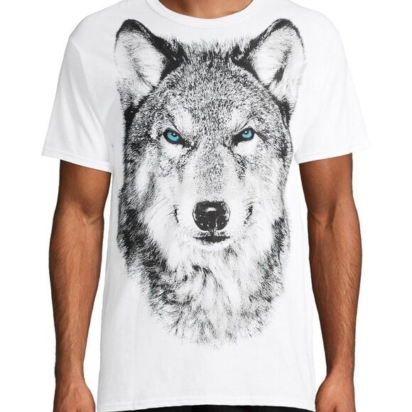 ODM White Wolf with Blue‎ Eyes T-Shirt Large - Picture 1 of 3